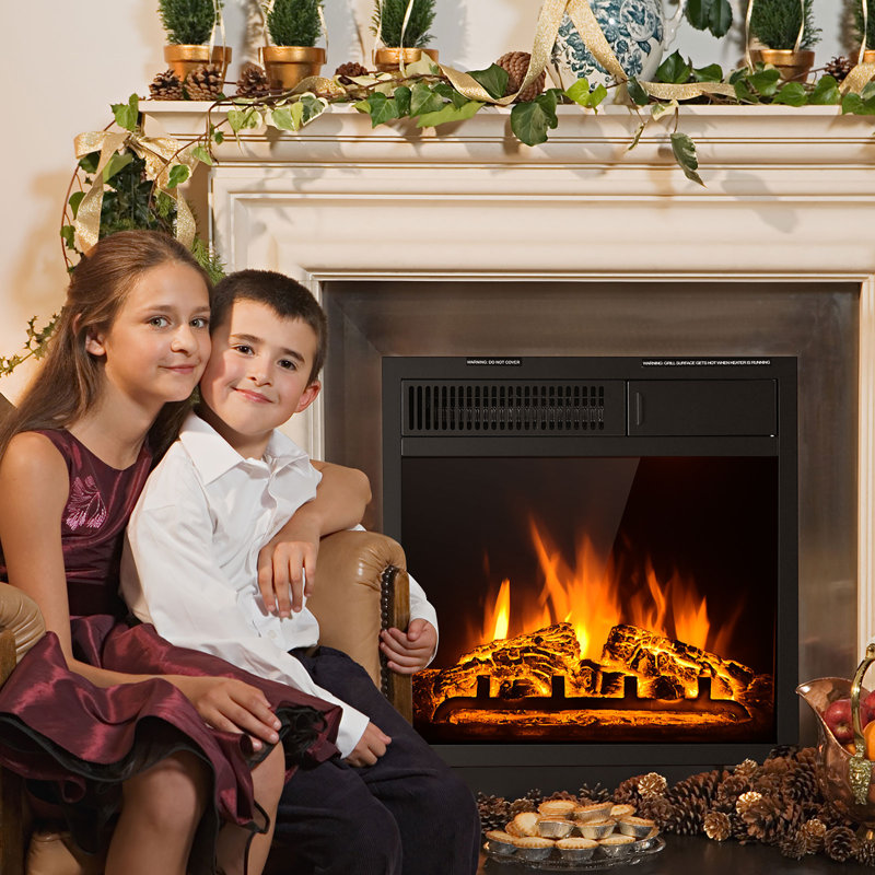 Calistoga 19.5'' W Black Electric Fireplace Insert with 5100 BTU