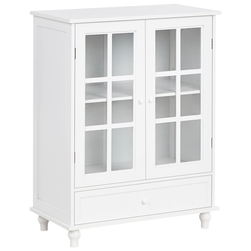 Display Cabinet CARLET Wood 71 cm 38 cm White