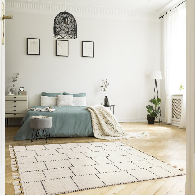 Cressex Moroccan Hand Woven Area Rug, Rectangle 120 x 170cm