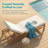 Light Teak Outdoor Lounge Chair, Made Of Solid Wood With Five Adjustable Positions, Thick Cushion For Added Comfort, Weather-Resistant And Sun-Protective, Suitable For Balconies, Gardens, And Swimming Pools.-1411988207