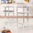 Upholstered Counter Stool with Metal Frame-45618962