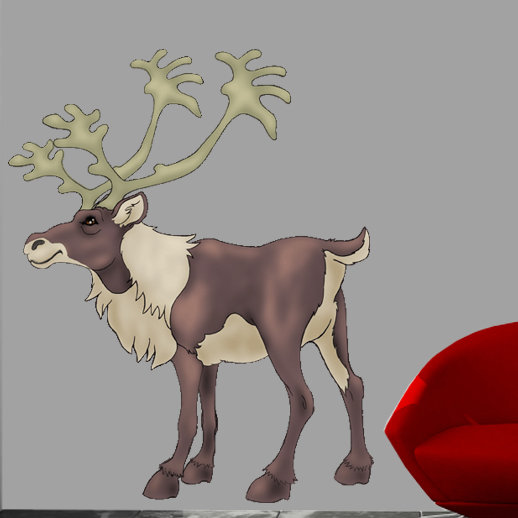 Adhésif décoratif caribou, H 48 po x l 38,5 po