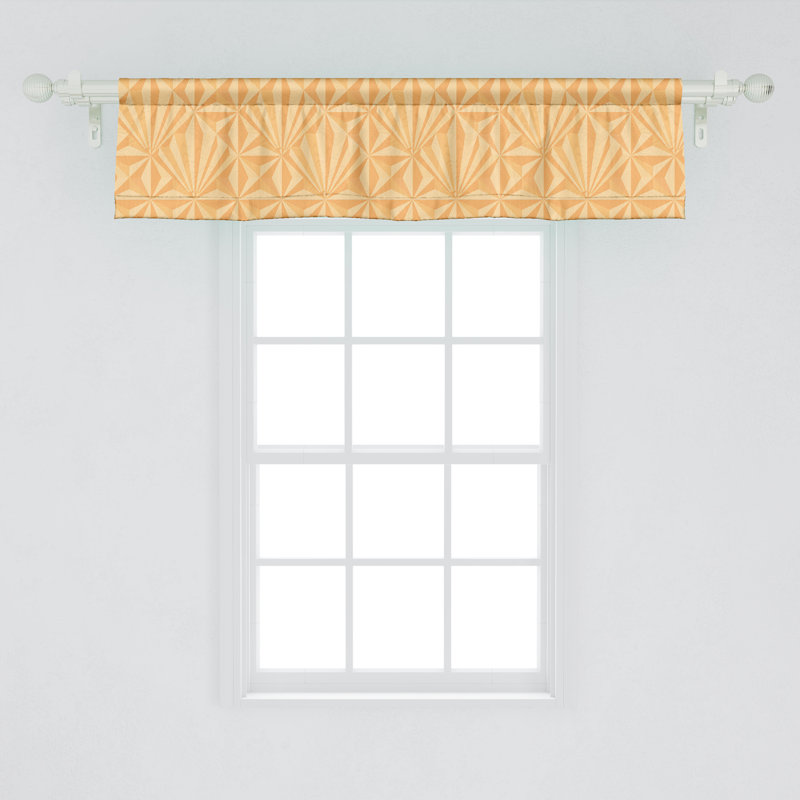 Ensemble de 2 cantonnières Ambesonne orange rétro art fractal 54 po x 12 po champagne et pêche