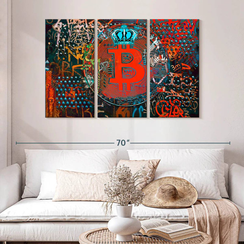 Kerner Bitcoin Graffiti III, H 32 po x l 50 po
