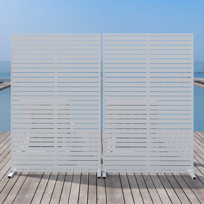 Panneau de clôture en métal 72,5 po x 47,5 po (ensemble de 2)