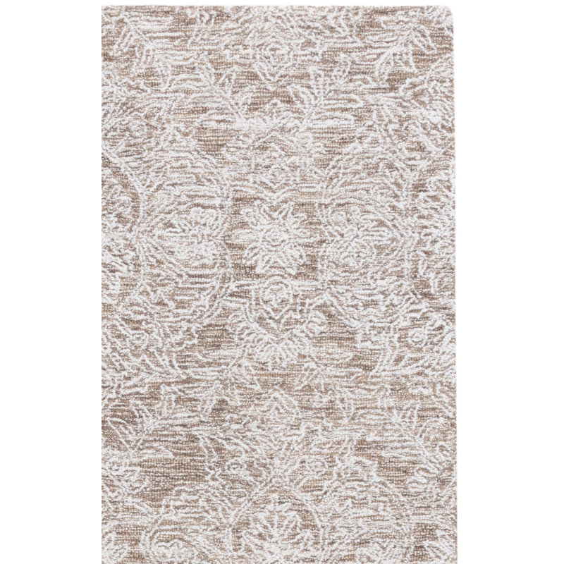Mirrum Hand Tufted Performance Damask Rug, Square 6'