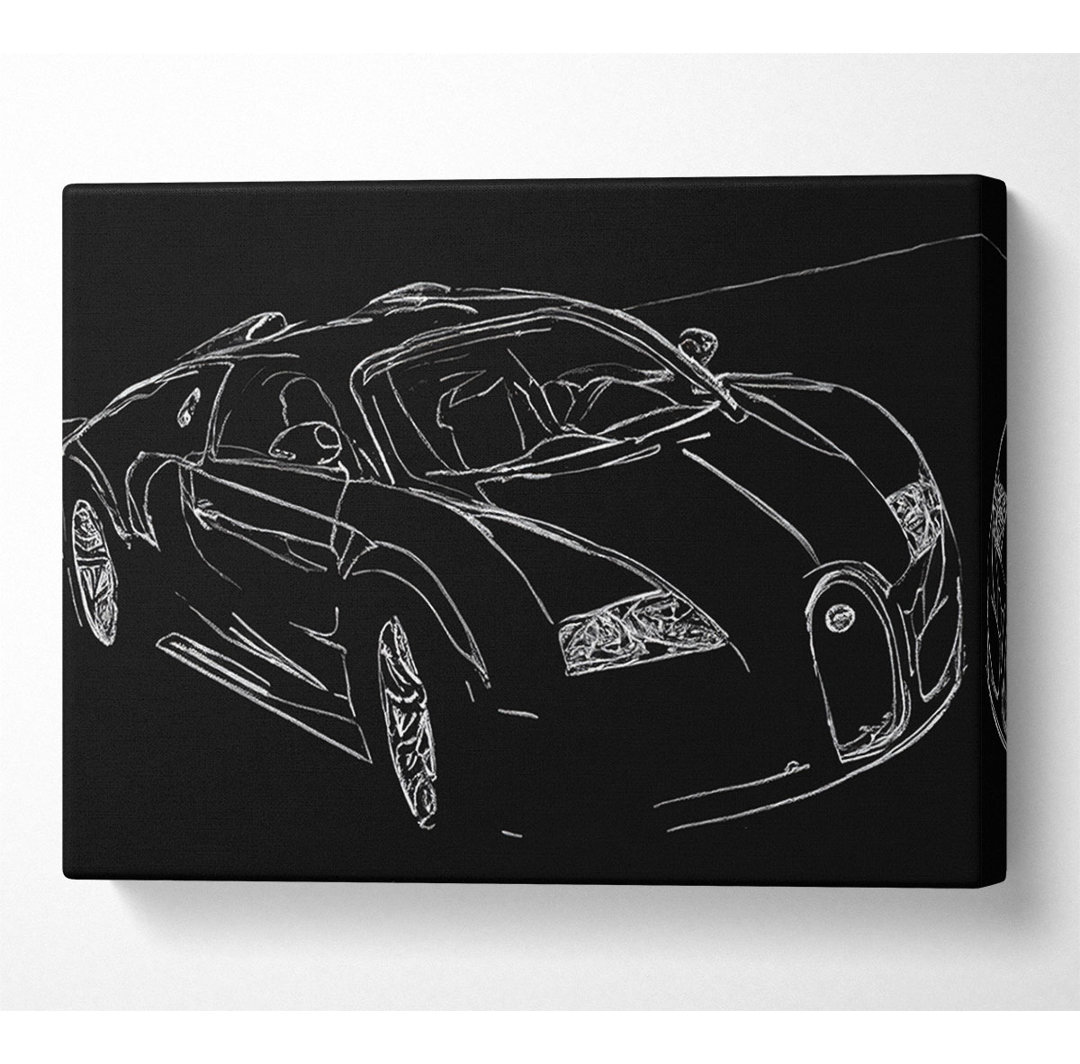 Bugatti Veyron Front - Wrapped Canvas Kunstdrucke