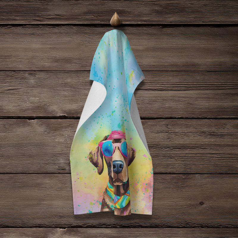 Serviette de cuisine chocolat Labrador Hippie Dawg
