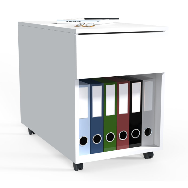 Remedios 39cm Wide File Cabinet, 70cm H x 39cm W x 55cm D, White