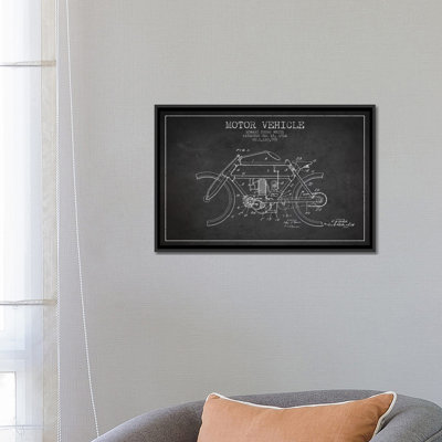 Impression sur toile gris anthracite «Edward Y.