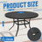 53" Patio Round Metal Dining Table With 1.57" Umbrella Hole-846509873
