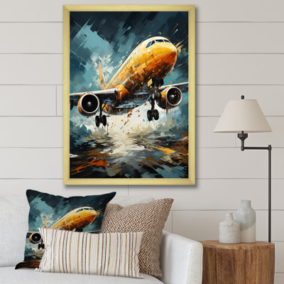Orange Aerodynamics Plane - Plane Canvas Prints