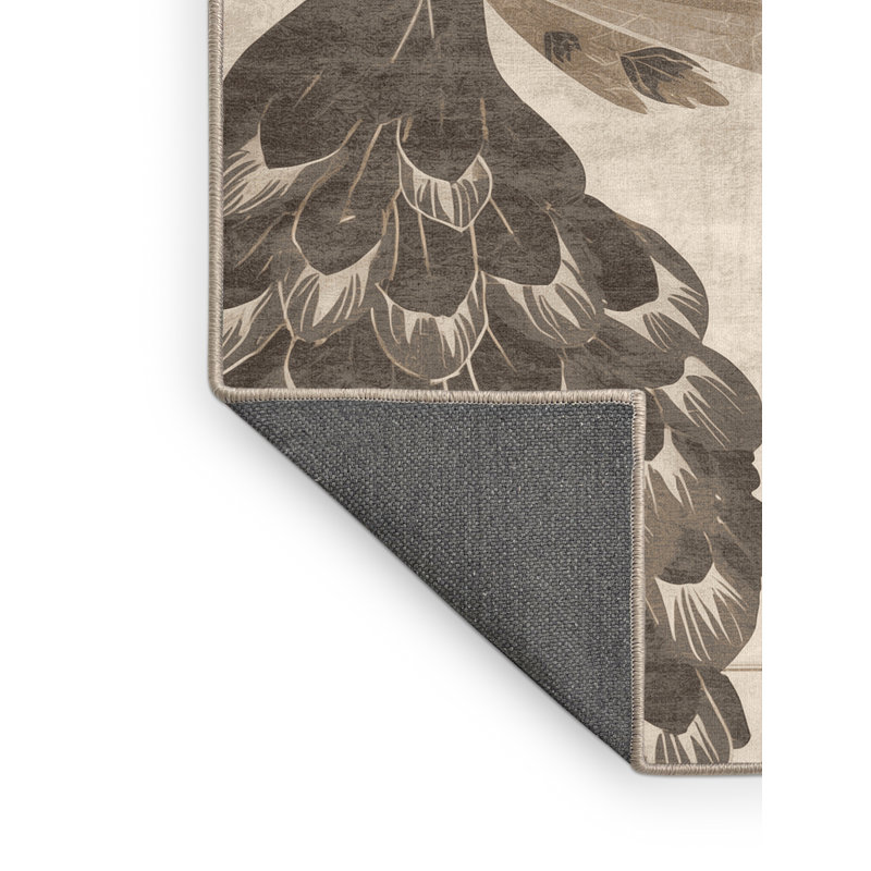 Tapis moelleux moelleux moelleux et luxueux beige / vert, 2 x 3