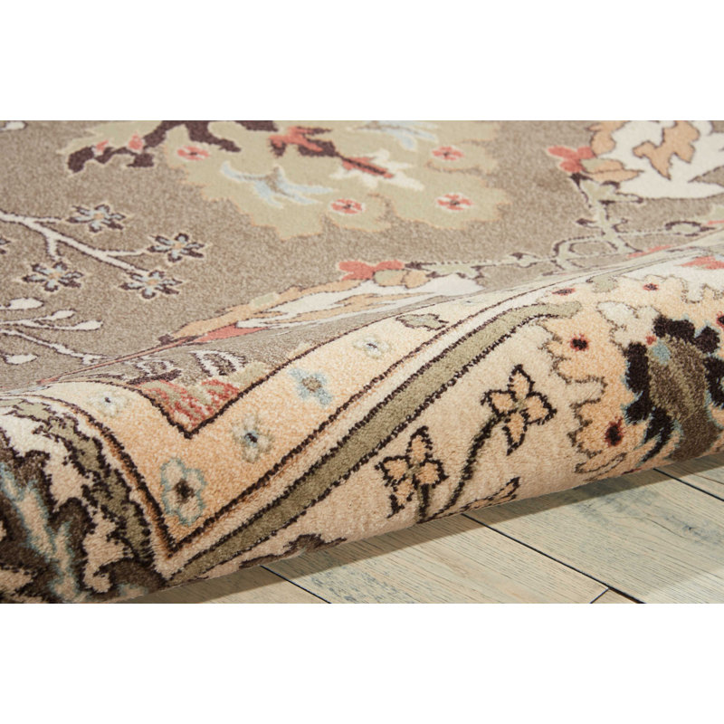 Atena Oriental Gray Area Rug, Rectangle 3'9" x 5'9"