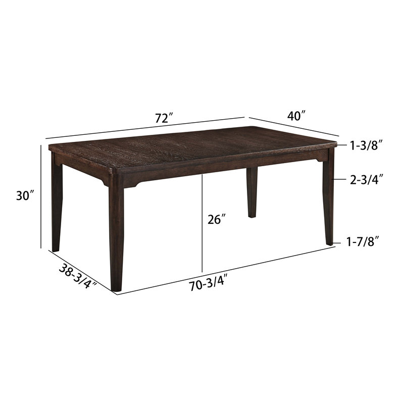 Magnifique table de salle à manger rectangulaire, 5 pièces: table, 4 chaises
