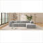 Canapés modulaires en L de 122 po avec méridienne moderne, entièrement assemblé faisant face à la droite pour le salon | Gris clair | Mousse, polyester-786652215