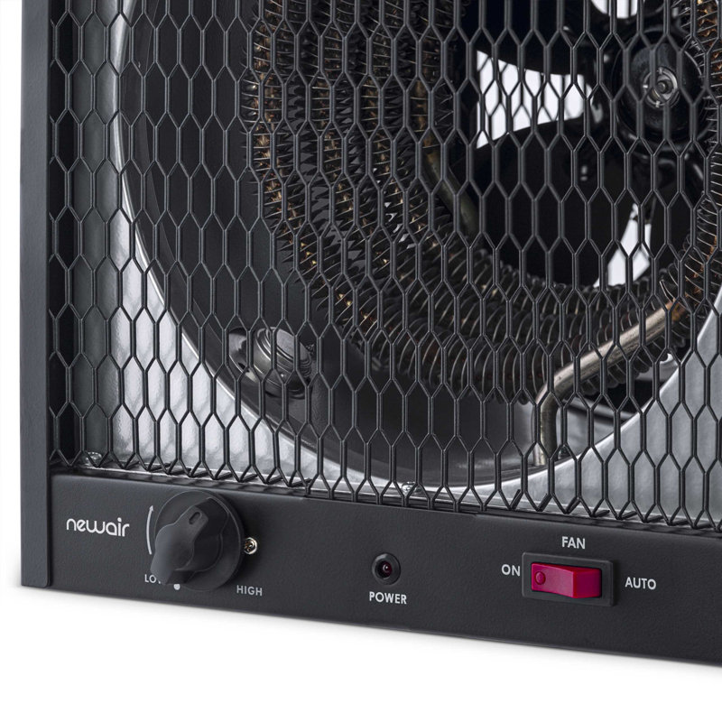 Portable Black Stainless Steel Electric Garage Heater with Thermostat