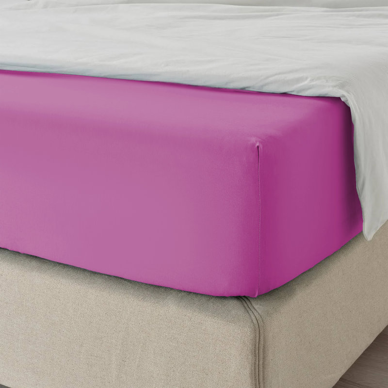 40cm Extra Deep Fitted Sheet – Soft Microfiber, Wrinkle-Free, Cooling, Elastic Corners, Purple, Super King (6')