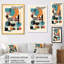 Espace contemplatif orange et bleu I - Minimalisme, art mural, salon-321886009-321886001