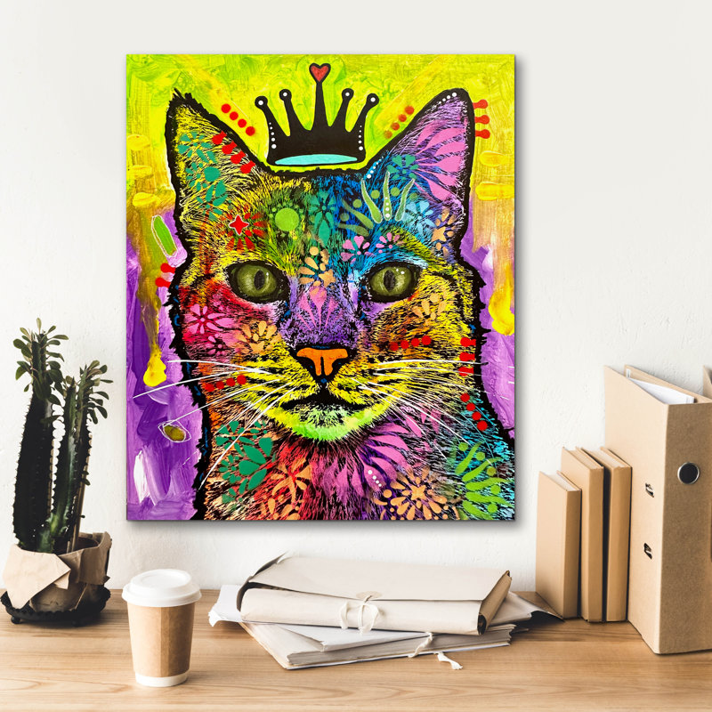 «The King Sees All» par Dean Russo, art mural sur toile, H 24 po x l 20 po x P 0,75 po