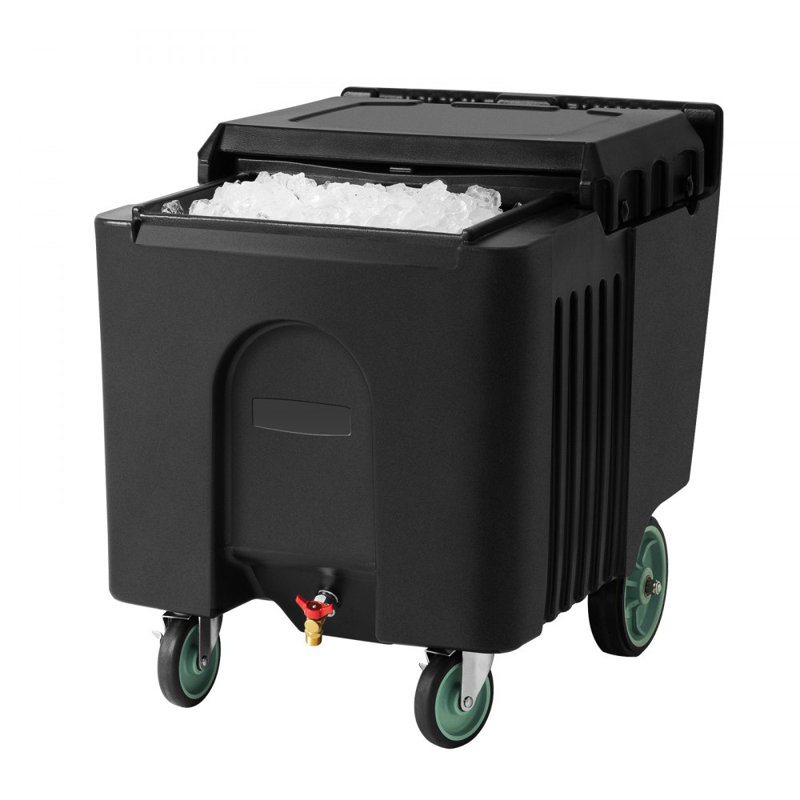 VEVOR 29.5L Ice Chest with wheels in Black