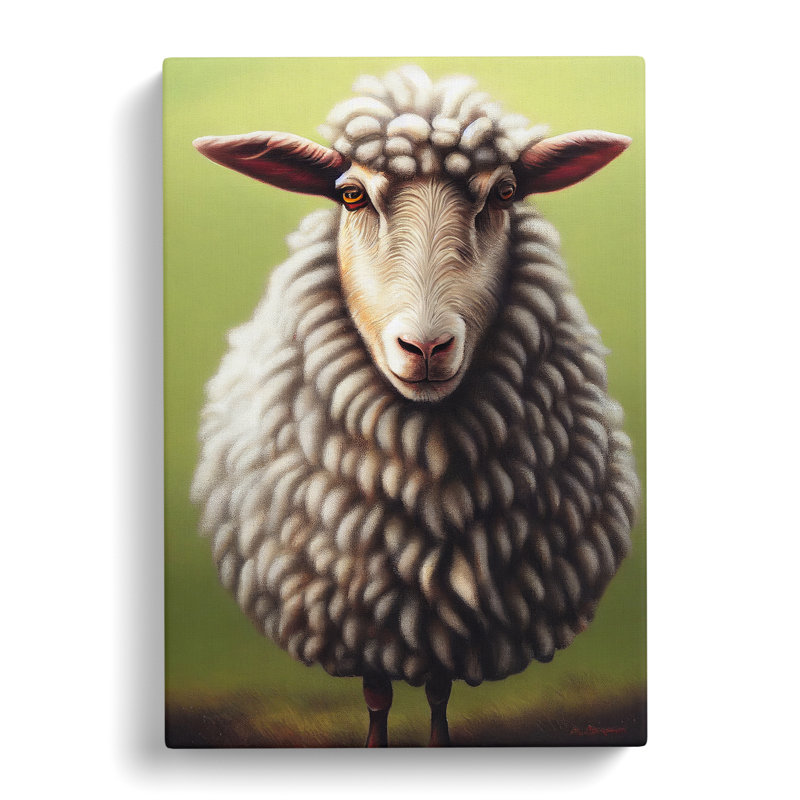 Sheep In The Field - Wrapped Canvas, 60cm H x 40cm W x 3cm D