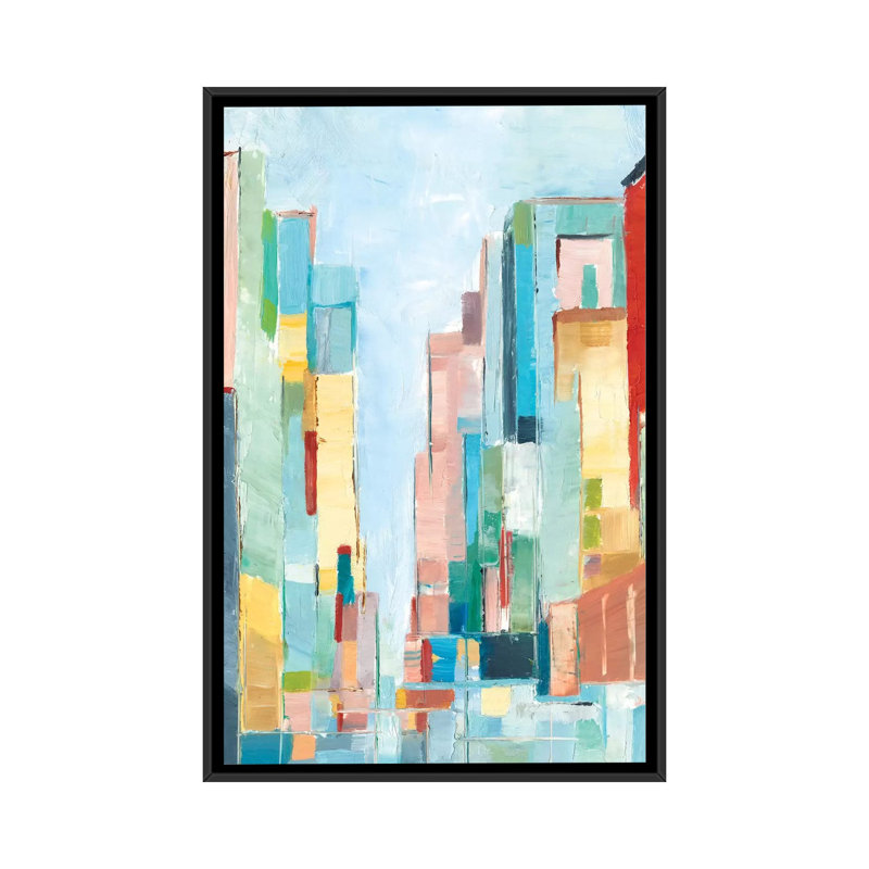 «Uptown Contemporary II» par Ethan Harper - reproduction d'art, H 26 po x l 18 po x P 1,5 po, Toile avec cadre noir