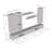 126" Modern Floating Wall Mounted Entertainment Center with 16-Color LED Lighting, High Gloss Finish-1337160975