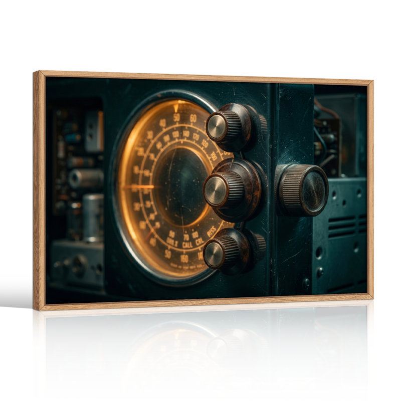 «Retro Radio», reproduction d'art sur toile, ensemble de 1, 28"H x 40"W, Natural