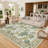 Forest Botanical Washable Area Rug with Nature, Mushroom & Animal Motifs, Non-Slip Low-Pile Indoor Rug for Living Room Bedroom Playroom Kitchen Entryway-1967427776-1967427804