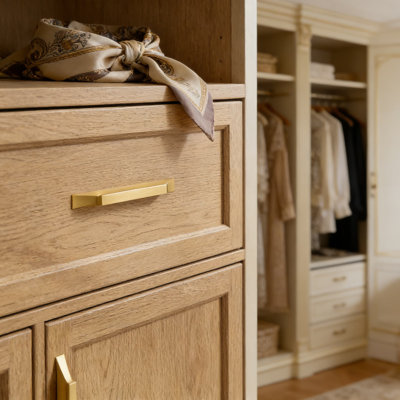 Ensemble de 15 poignées d'armoire en laiton brossé, quincaillerie pour poignées de tiroir de 5 pouces pour armoires de cuisine et commodes, finition or mat