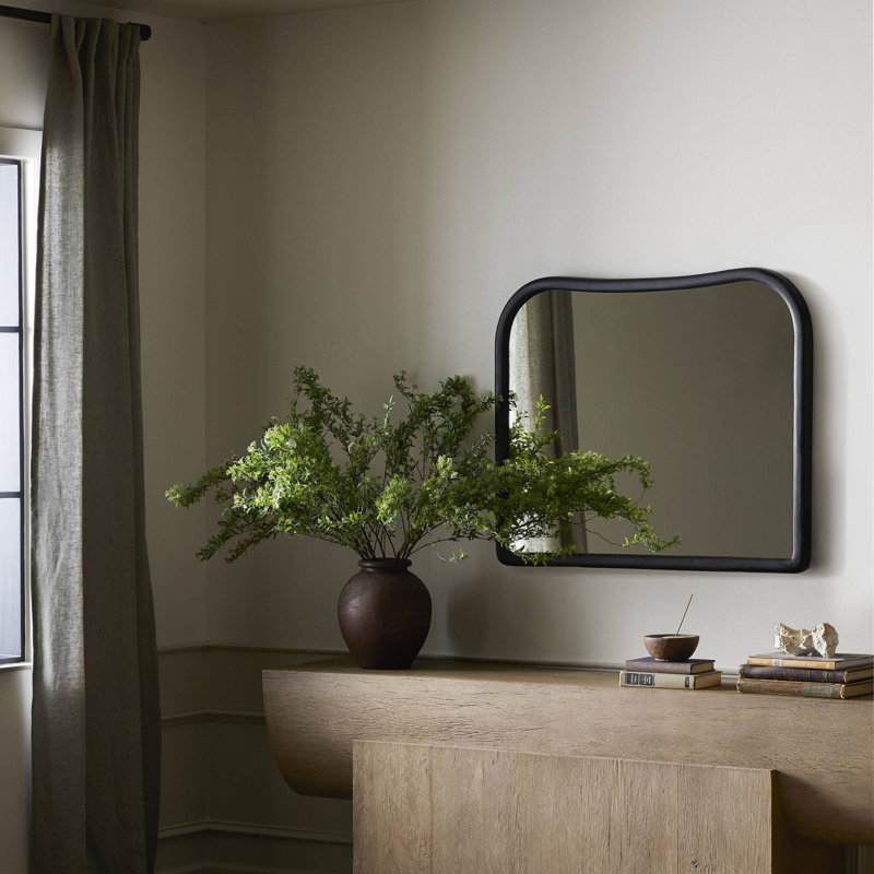 Patz Mantel Mirror, Black Antique