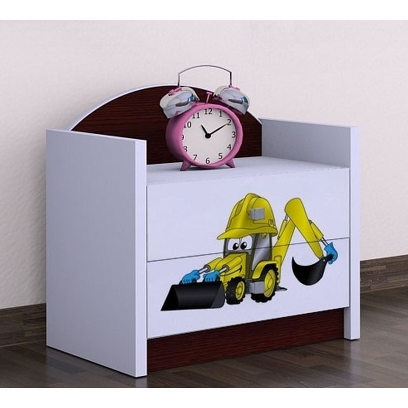 Guadalupe 2 Drawer Nightstand, Dark Brown
