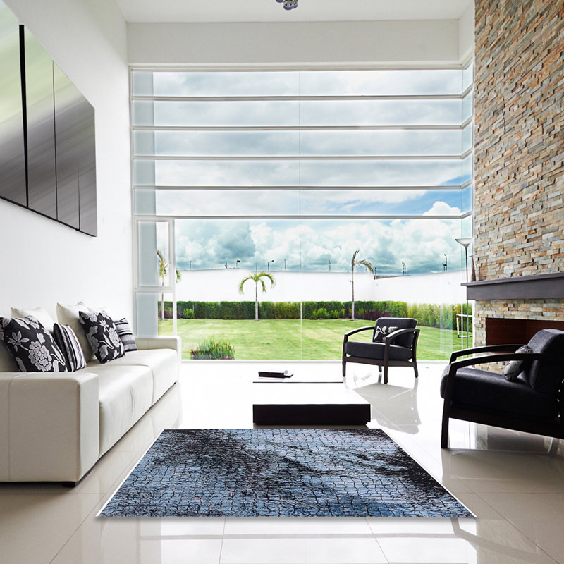 Abstract Indoor Rug, Square 3'
