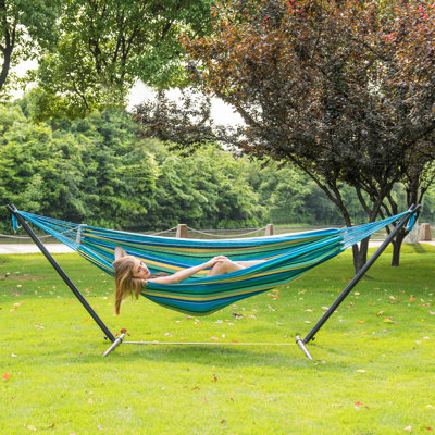 Doolittle 2 Person Canvas Classic Hammock with Stand