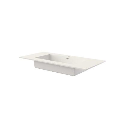 Solid Surface Stone Resin Bathroom Sink Vanity Basin, Matte White, 38.45 In Depth, 19.34 Width, 6.87 Height, 27.57 Lb, Effortless Integration Layouts, High - Quality Durability, Wall Or Countertop