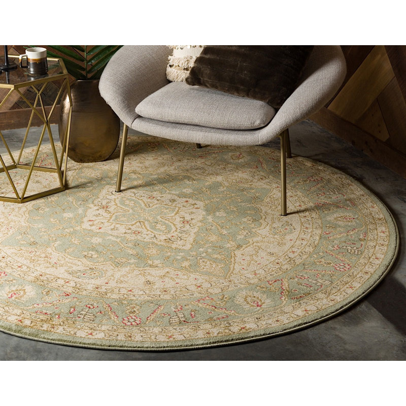 Stirling Oriental Indoor Rug, Round 8'