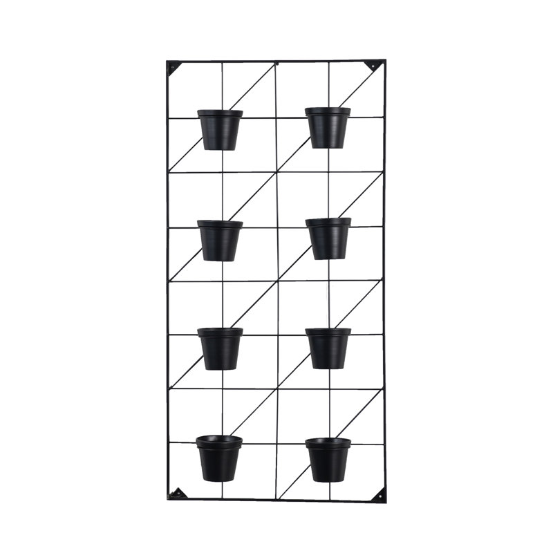 Wall Planter, 120cm H x 60cm W x 14.7cm D, Black