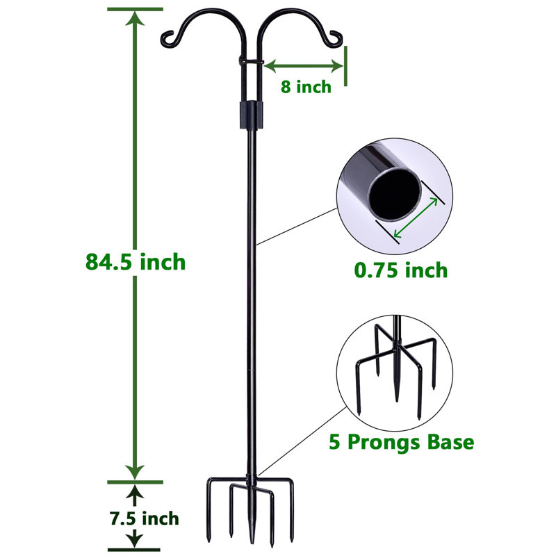 Crochet de suspension en métal Anaysia, H 92 po x l 8 po x P 8 po