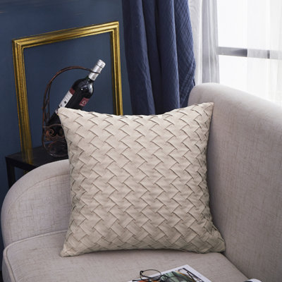 (Covers With Inserts) Set of 2 Cross Shape Solid Colors Throw Pillows