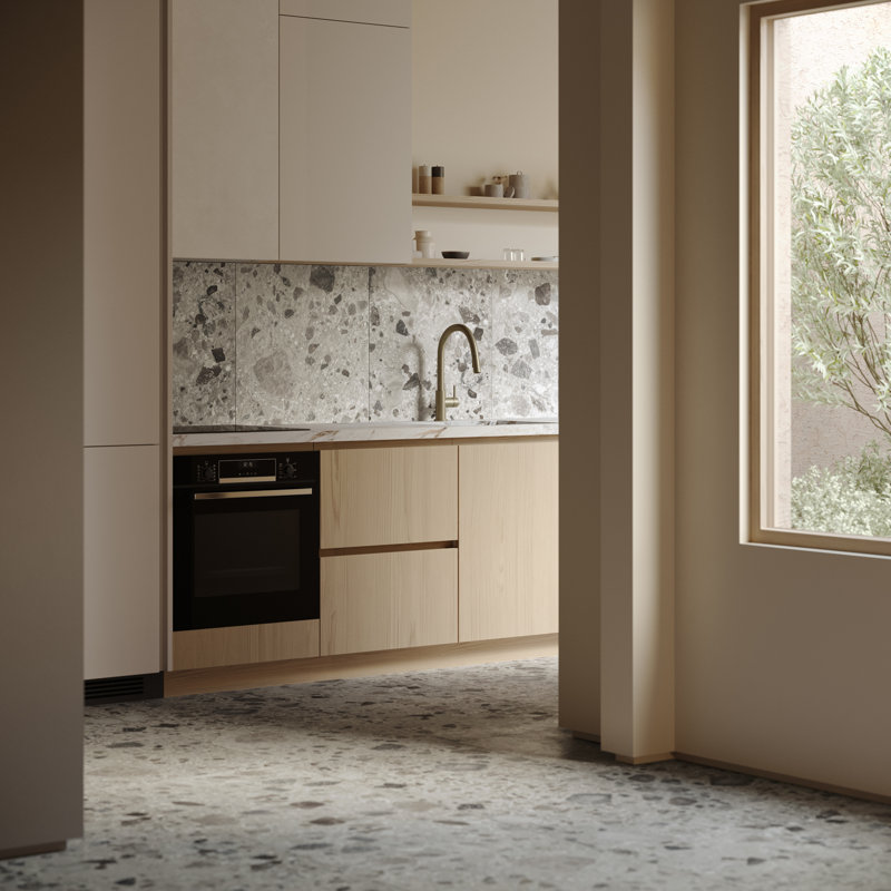 Rizo 24x24 Matte Terrazzo Look Porcelain Tile, Pavement