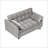 Modern Velvet Loveseat Futon Sofa with Reclining Backrest, Toss Pillows, Pockets, and Convertible Sleeper Function for Living Room