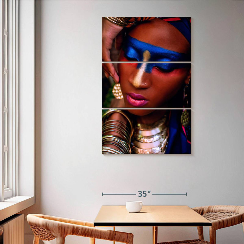 Maquilleur, femme africaine, H 65 po x l 42 po