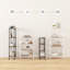 Shelf, Recess Shelf With 4 Levels, Kitchen Shelf, Spice Rack, Standing Shelf, Ladder Shelf, Narrow For Kitchen, Living Room, Wood Material Metal, White Light Oak, 50 X 78 X 20 Cm-1475889543-1475889540