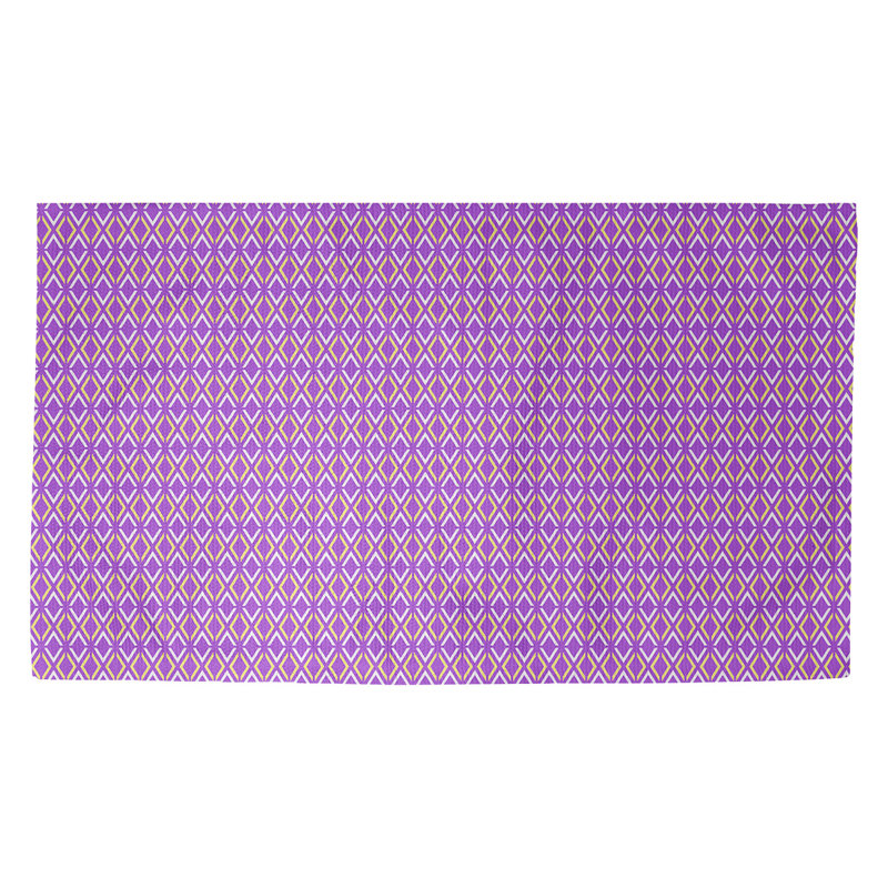 Tapis mauve/jaune arrow diamants Avicia, Rectangle 2 pi 2 po x 3 pi 4 po