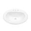 Lavabo pour salle de bain 20,3 pouces en porcelaine blanche vasque de comptoir vitrifiée en céramique vitrifiée 20,3 x 18 pouces avec vasque de style vasque 3