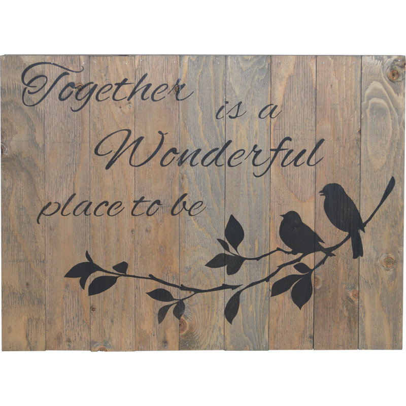 Décoration murale « together is a wonderful place to be »