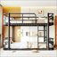Twin over Twin Bunk Bed with Ladders & Guardrails, Upgraded Round-Pipe Metal Frame, Stylish & Versatile for Any Room,Black