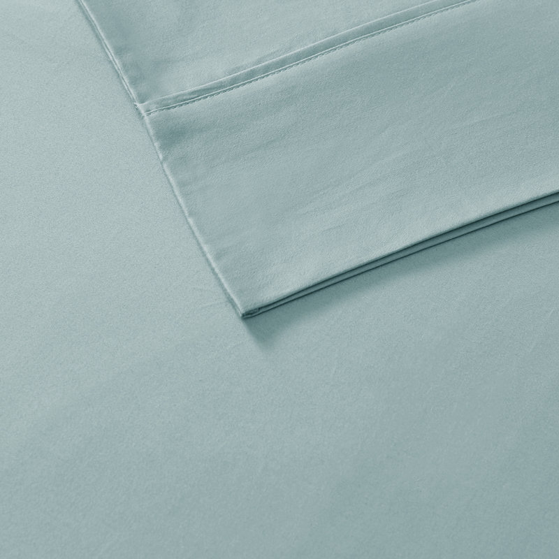 Ensemble de draps en mélange de coton 800 fils, Ensemble de draps pour très grand lit californien, Turquoise