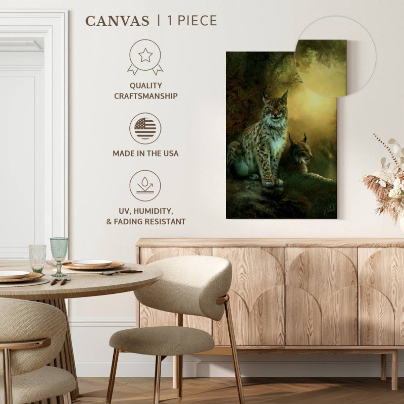 Brampt Two Lynxes, 36" H x 24" W